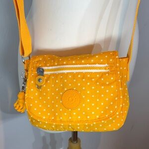 Kipling Sabian Mini Crossbody Bag yellow polka-dot